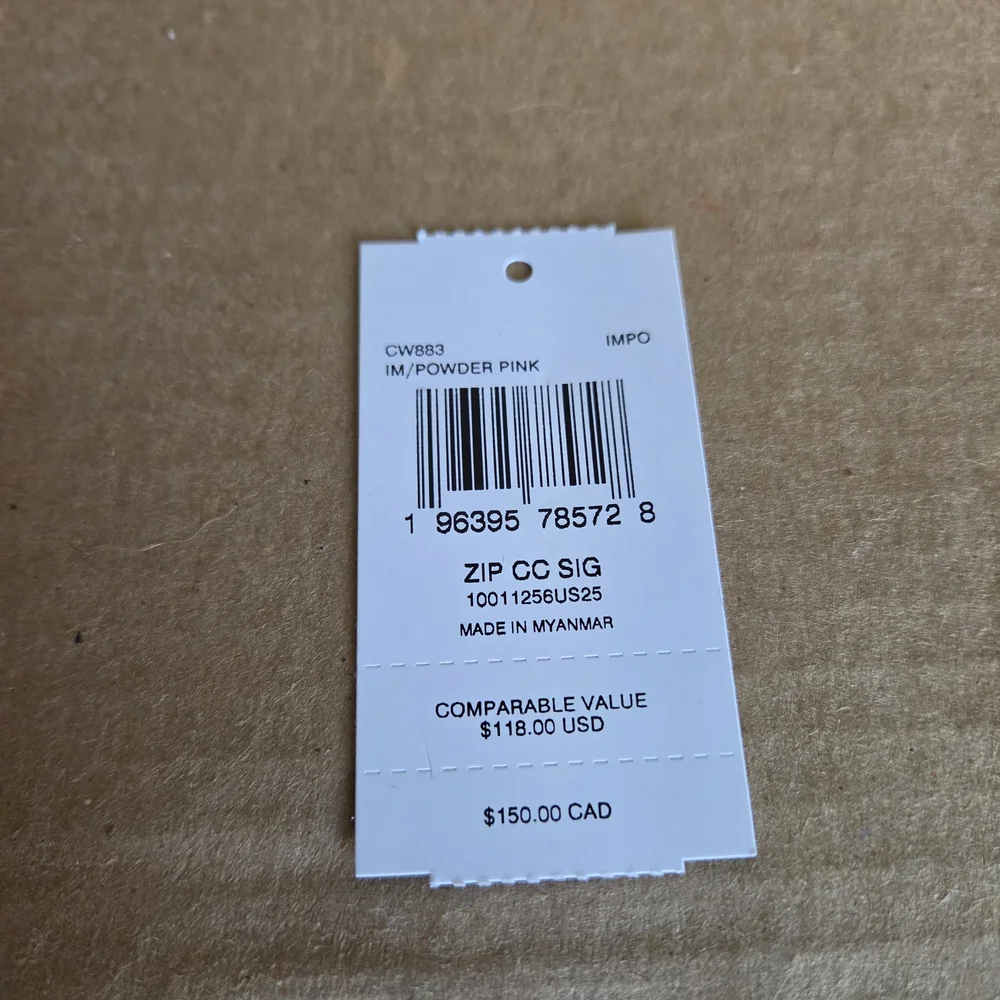 Coach Powder Pink Zip Card Case with Chain Wallet - Picture 5 of 8